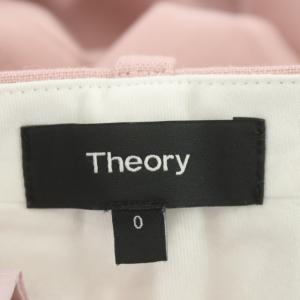 Theory 21SS Bistretch Double 3 Treeca 4 テーパードパンツ センタープレス ストレッチ 0 ピンク
