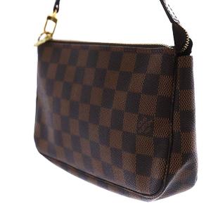 LOUIS VUITTON N41206 ダミエ ポシェット アクセソワール ハンドバッグ エベヌ 茶