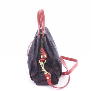 russet ショルダーバッグ ハンドバッグ 2WAY モノグラム ネイビー レッド