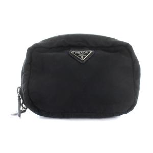 コスメポーチ ナイロン 黒 ブラック