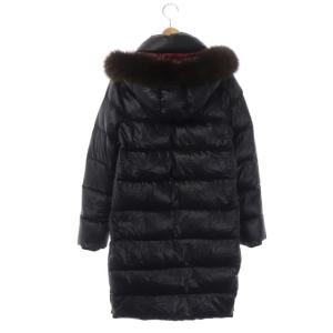 DUVETICA DENEB ダウンコート ジップアップ ロング フォックスファー 40 ダークネイビー