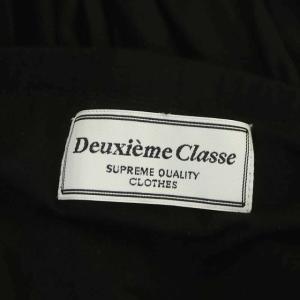 Deuxieme Classe カットソーワンピース チューブトップ ロング マキシ丈 ギャザー フレア ブラック