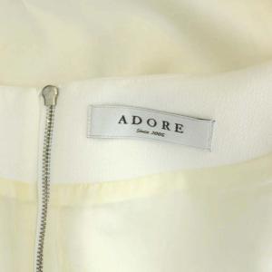 ADORE バックジップトップス チュニック 七分袖 36 白 ホワイト