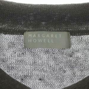 MARGARET HOWELL リネン 長袖カーディガン ニット グレー