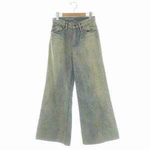 Hampton Fit フレアデニムパンツ ジーンズ ウォッシュ USED加工 26 ライトブルー