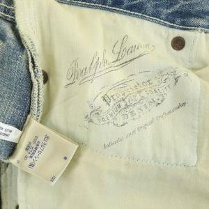 RALPH LAUREN Hampton Fit フレアデニムパンツ ジーンズ ウォッシュ USED加工 26 ライトブルー