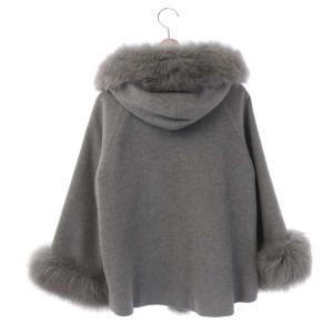 Diagram GRACE CONTINENTAL アンゴラフォックスフーディショートコート 36 グレー