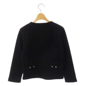 agnes b. カーディガン プレッション 長袖 前開き 裏起毛 1 ブラック