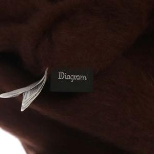 Diagram GRACE CONTINENTAL 20AW ストールポンチョ コート ミドル丈 ノーボタン F ブラウン