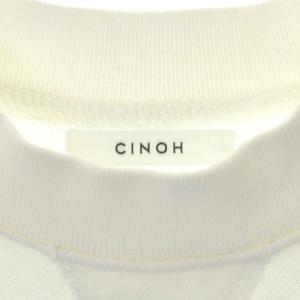 CINOH スリーブレススウェットプルオーバー チュニック ノースリーブ 裏パイル 38 白 ホワイト 22Scu002