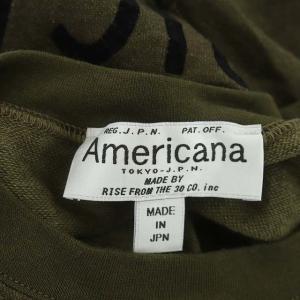 AMERICANA バックロゴ サイドジップ ワンピース ロング 長袖 カーキ