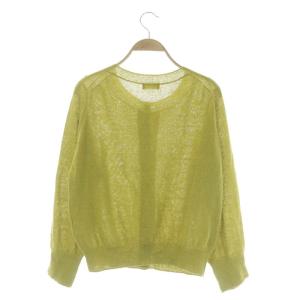 MARGARET HOWELL 20SS TWISTED LINEN COTTON カーディガン ニット 長袖 クルーネック リネン 2 緑 グリーン