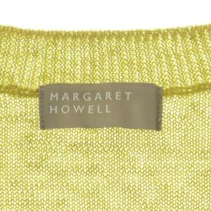 MARGARET HOWELL 20SS TWISTED LINEN COTTON カーディガン ニット 長袖 クルーネック リネン 2 緑 グリーン