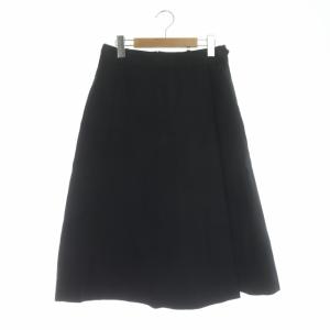 20SS YARN DYE CRISP COTTON ラップパンツ キュロット ミモレ丈 2 黒 ブラック