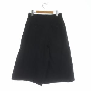 MARGARET HOWELL 20SS YARN DYE CRISP COTTON ラップパンツ キュロット ミモレ丈 2 黒 ブラック