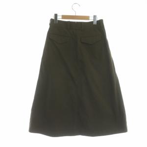 MARGARET HOWELL 19AW MATT COTTON TWILL 台形スカート ロング タック 2 カーキ