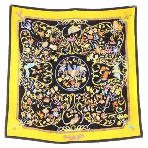 HERMES PIERRES D' ORIENT ET D' OCCIDENT スカーフ 黄色