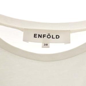 ENFOLD 20AW カットソー Tシャツ 七分袖 オーバーサイズ アシンメトリー クルーネック 38 ホワイト