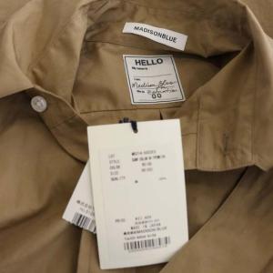MADISONBLUE エストネーション別注 21AW スカーフカラーシャツ XS モカベージュ