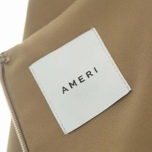 Ameri VINTAGE SHORT LEG ALL IN ONE サロペット ノースリーブ ワイドパンツ M ベージュ