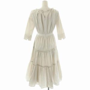 ANAYI essence of ANAYI ティアードワンピース ロング ミモレ丈 ライトグレー