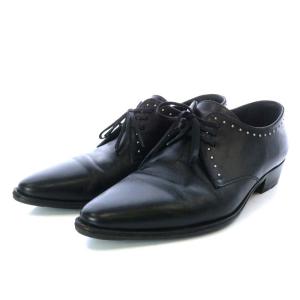 エディスリマン ジャクノ ダービーシューズ スタッズ レザー 37 ブラック