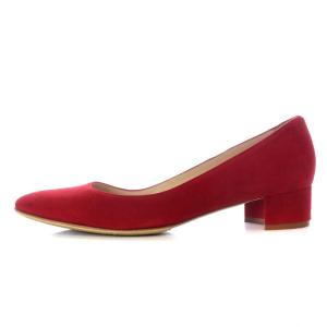 MANOLO BLAHNIK LISTONY パンプス チャンキーヒール スエード 37 レッド