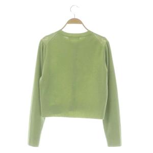 CELFORD レースカーディガン ニット 長袖 切替 38 ミント ペールグリーン