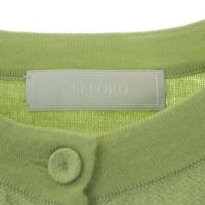 CELFORD レースカーディガン ニット 長袖 切替 38 ミント ペールグリーン