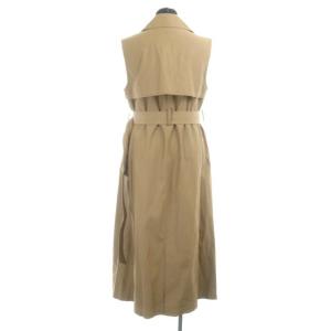 Diagram GRACE CONTINENTAL トレンチベスト ノースリーブコート スプリングコート ロング リボンベルト付き 36 キャメル