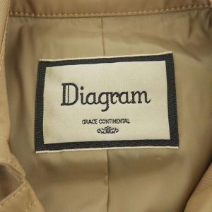 Diagram GRACE CONTINENTAL トレンチベスト ノースリーブコート スプリングコート ロング リボンベルト付き 36 キャメル