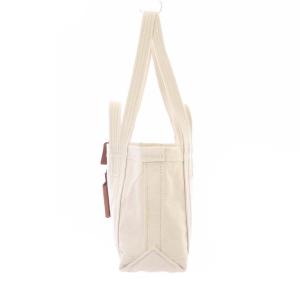 genten セルビッジトート S トートバッグ ハンドバッグ キャンバス ホワイト