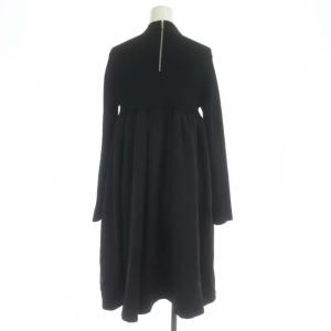 CELFORD 20AW ドッキングAラインニットワンピース 膝丈 長袖 切替 フレア 36 ブラック