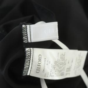 CELFORD 20AW ドッキングAラインニットワンピース 膝丈 長袖 切替 フレア 36 ブラック