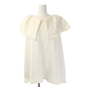 CELFORD 22SS ×美香 ビックカラーポンチセットアップ 上下 ブラウス 半袖 テーパードパンツ イージー 38 オフホワイト