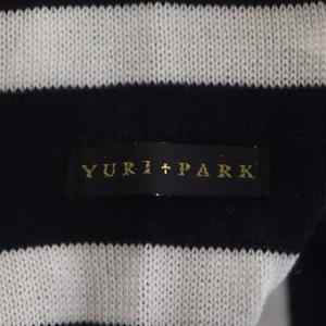 YURI PARK ドゥーズィエムクラス取り扱い コットンボーダー ニット セーター 八分袖 プルオーバー 紺 白 ネイビー ホワイト