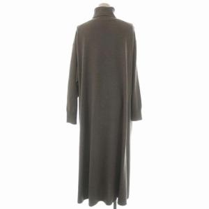 ebure ハイネックワンピース ソフトファインウール グレージュ