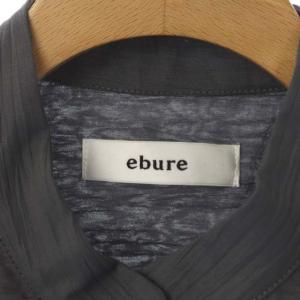 ebure リンクルボイル ノースリーブ ブラウス フリル 前開き 38 グレー