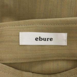 ebure 22SS スラブコットンリネンスカート ラップ フレア ロング 36 ベージュ
