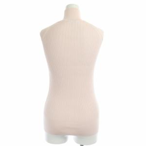 Cruciani ニット シルク マルチリブ カットソー ノースリーブ プルオーバー ハイネック 40 ピンク
