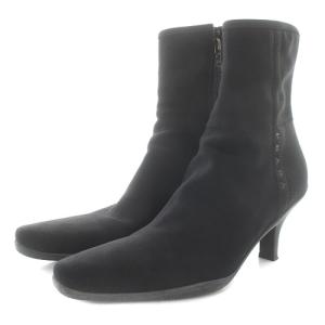 PRADA SPORT Calzature Donna アンクルブーツ ショート ロゴ 36 23cm 黒 ブラック