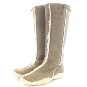 PRADA SPORT ムートンブーツ ロング 36.5 23cm 茶色 ブラウン