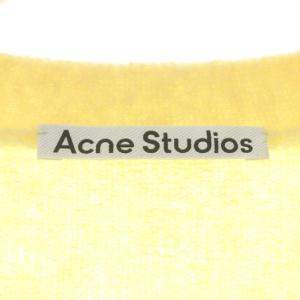 Acne Studios ニット カーディガン 長袖 Vネック ショート XS イエロー