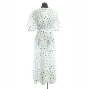 kate spade new york 21SS dainty bloom poplin dress ワンピース ロング 五分袖 前開き フレア ギャザー パフスリーブ