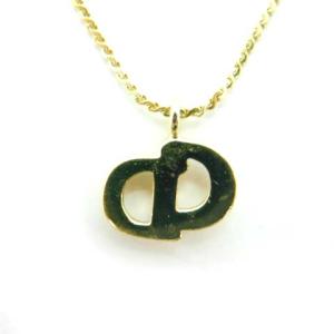 Christian Dior ネックレス CD ロゴ ゴールド色