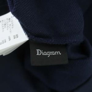 Diagram GRACE CONTINENTAL 20SS スパンコールスター裏毛トップ スウェット 長袖 ボートネック 星柄 チュール プルオーバー 36 ネイビー