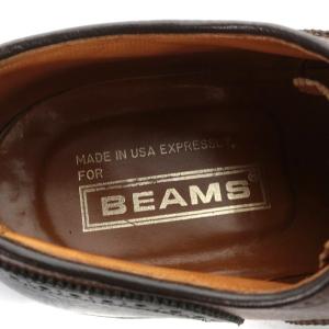 Alden ビームス別注 シューズ コードバン コンビ ウイングチップ レザー 25.5cm ブラウン ブラック