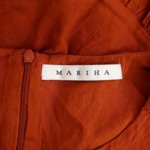 MARIHA ノースリーブ ギャザードレス ワンピース ロング フレア 38 テラコッタ