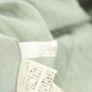 Plage 21SS Linen リネンボリュームシャツ 長袖 ステンカラー ドロップショルダー F ライトグリーン