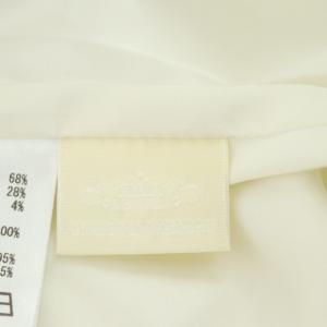 GRACE CONTINENTAL ツイーディジャージワンピース 刺繍 膝丈 七分袖 36 ホワイト